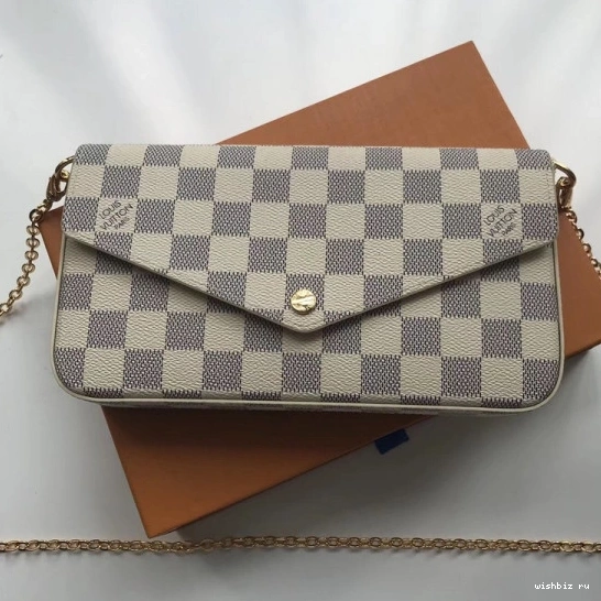 WIS Pochette Felicie Vuitton N63106 Bag Louis Damier 0819